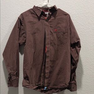 Ariat Men's Dark Brown Plaid Button Down Shirt